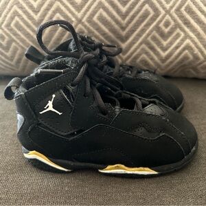 Nike Air Jordan TRUE FLIGHT (TD) Black / Gold (343797 017) Toddler / Baby Sz 9C